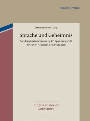 cover image of Sprache und Geheimnis